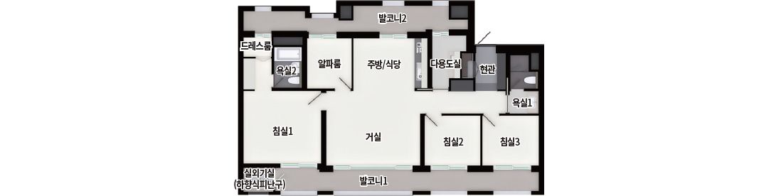 수원 화서역 푸르지오 브리시엘 104A 기본형