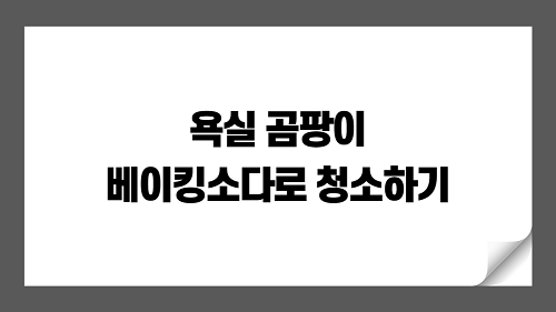 베이킹소다로 욕실 화장실 곰팡이 제거하는 방법