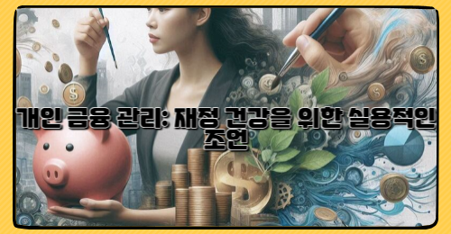 개인 금융 관리: 재정 건강을 위한 실용적인 조언