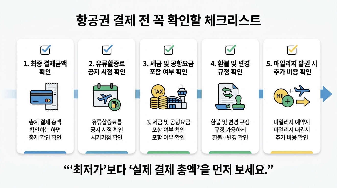 항공권 결제 전 꼭 체크해야 할 리스트