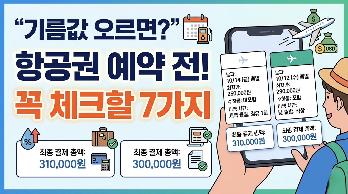 항공권 저렴하게 예약하는 법 7가지 ✈️ 초보자도 바로 써먹는 실전 팁