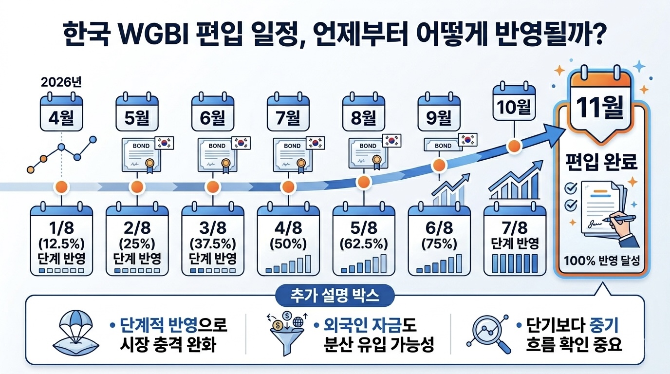 한국 WGBI 편입은 언제부터 반영될까? 한국 WGBI 편입은 언제부터 반영될까?