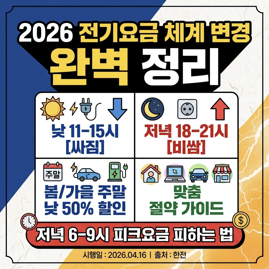 2026년 전기요금 체계 변경 완벽 정리