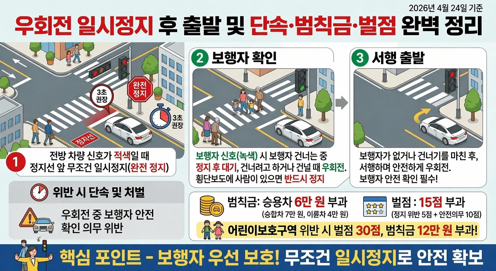 우회전 핵심 공식 2가지