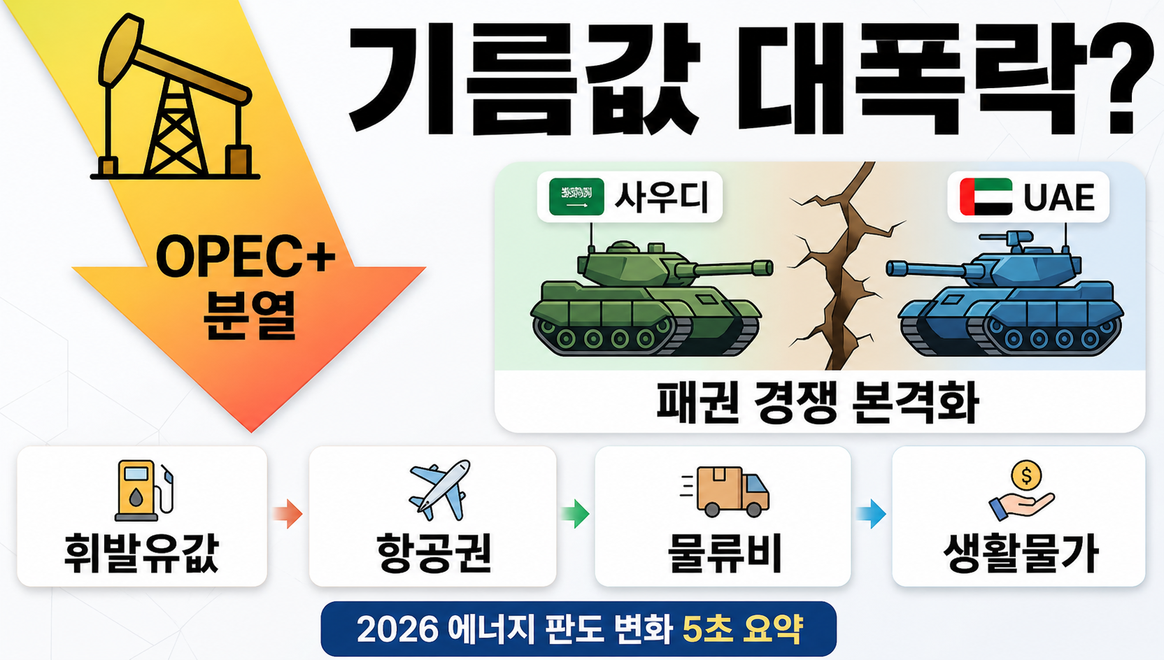 UAE가 OPEC을 떠난 이유｜기름값은 내려갈까? 2026 국제유가 전망